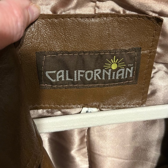 SOLD!!! M 70s 80s Vintage Californian Cognac Bohemian Leather Jacket Disco Baby! - Picture 8 of 11